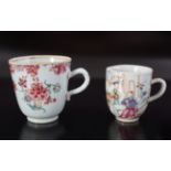 TWO CHINESE FAMILLE ROSE CABINET CUPS