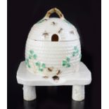 1ST PERIOD BELLEEK LIDDED HONEY POT