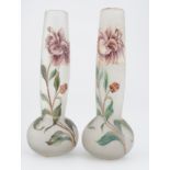 PAIR OF ART NOUVEAU GLASS VASES