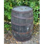 METAL BOUND WHISKEY BARREL