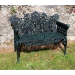 HEAVY FERN LEAF CAST IRON GARDEN SEAT