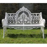 CAST IRON SINGLE ARCHED GARDEN SEAT