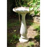 EARLY 20TH-CENTURY MOULDED STONE BIRD BATH