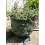 PR. HEAVY CAST IRON GARDEN URNS