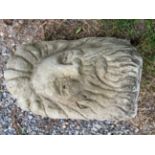 MOULDED STONE MEDIEVAL STYLE HEAD