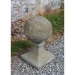 PAIR COMPOSITE STONE FINIALS