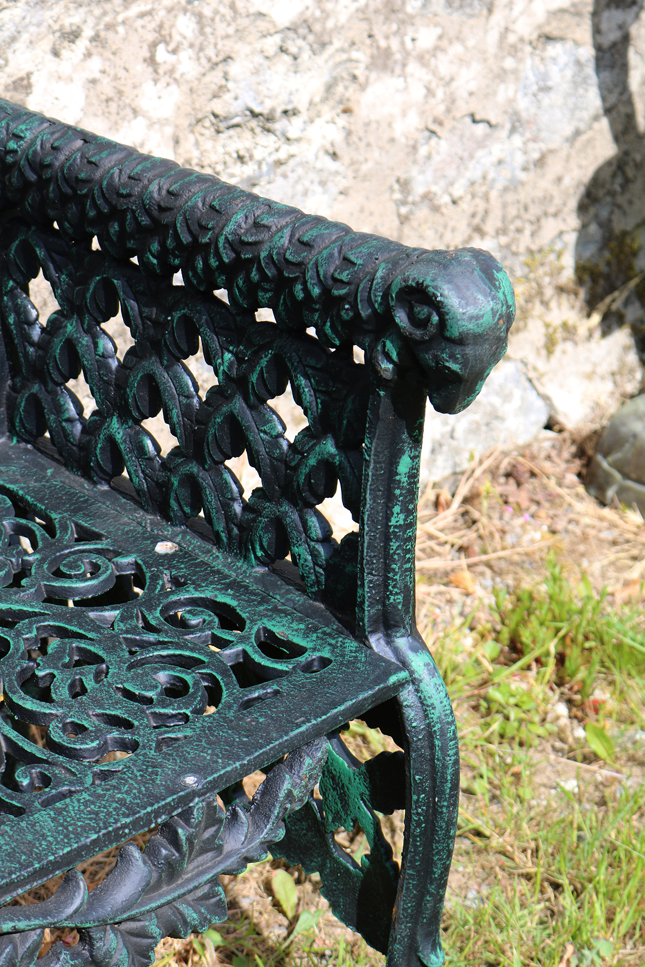 HEAVY FERN LEAF CAST IRON GARDEN SEAT - Image 2 of 3