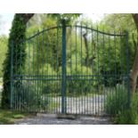 PAIR OF LARGE IRON ENTRANCE GATES