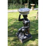 BRONZE FIGURE STEMMED SUNDIAL