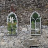 PAIR OF METAL FRAMED GOTHIC ARCHES