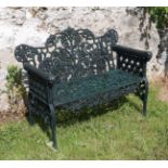 HEAVY FERN LEAF CAST IRON GARDEN SEAT