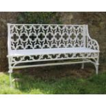 19TH-CENTURY VAL D'OSNE CAST IRON TRACERY BENCH