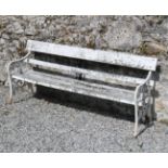 19TH-CENTURY DUBLIN CAST IRON PARK BENCH