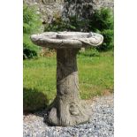 MOULDED STONE BIRD BATH