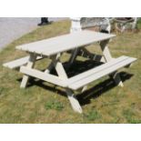 WOODEN PICNIC BENCH