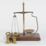 19TH-CENTURY BRASS BALANCE SCALES