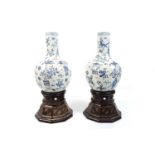 PAIR OF LARGE CHINESE BLUE AND WHITE VASES