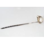 UNMARKED SILVER TODDY LADLE