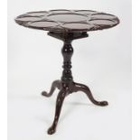 18TH-CENTURY MAHOGANY SNAP TOP TEA TABLE