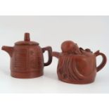 TWO CHINESE YIXING TEAPOTS