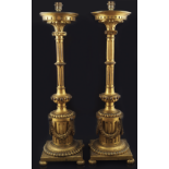 PAIR OF LARGE 19TH-CENTURY ORMOLU TABLE LAMPS