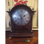 19TH-CENTURY MAHOGANY CASED BRACKET CLOCK