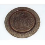 19TH-CENTURY CAST IRON CLASSICAL THEMED WALL PLAQUE