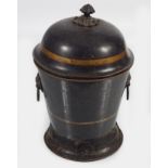 19TH-CENTURY TOLEWARE COAL BOX & COVER