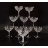 SET OF TEN 19TH-CENTURY CHAMPAGNE SAUCERS