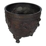 LARGE JAPANESE MEIJI PERIOD BRONZE URN