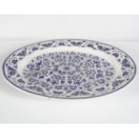 LARGE 19TH-CENTURY BLUE AND WHITE MEAT DISH