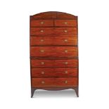 GEORGE III PERIOD MAHOGANY TALLBOY