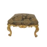 19TH-CENTURY CARVED GILT WOOD STOOL CIRCA 1820