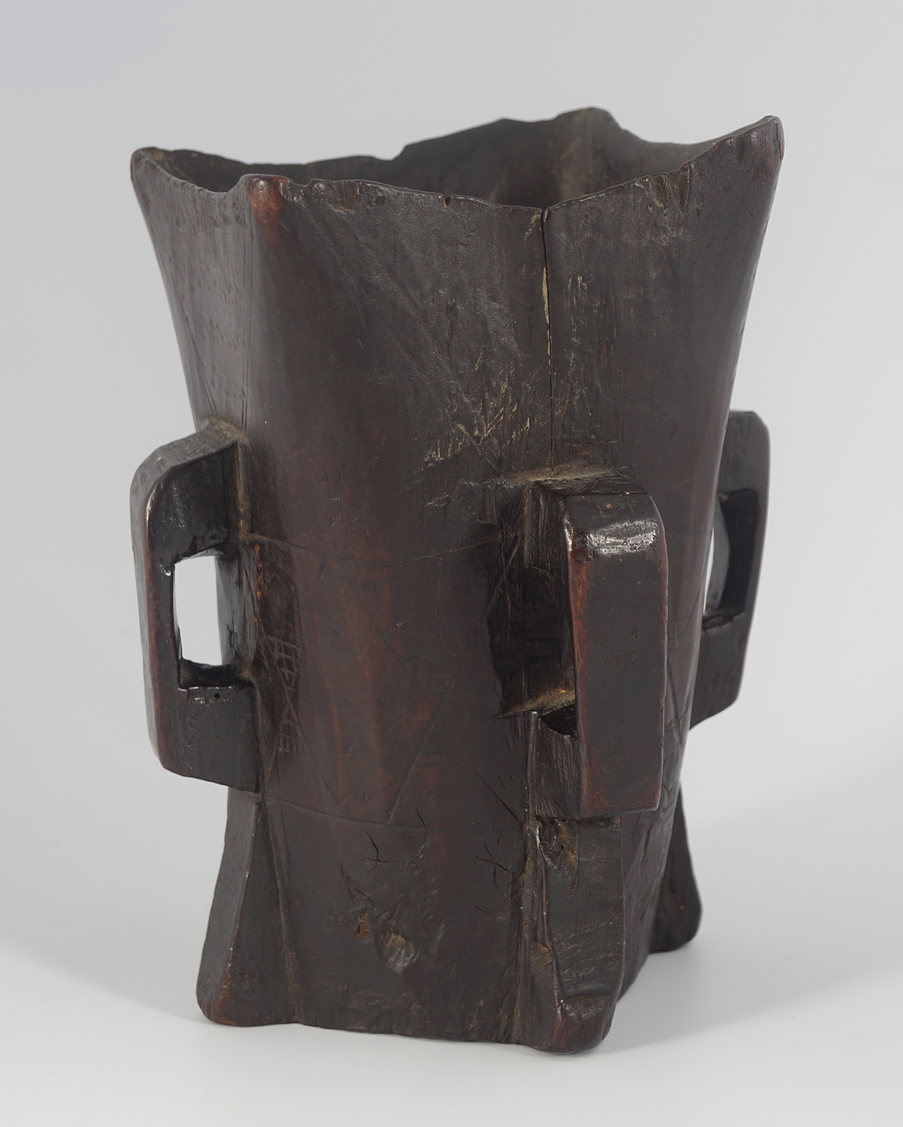 IRISH THREE-HANDLED MEDIEVAL WOODEN METHER