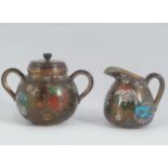 19TH-CENTURY JAPANESE JUG AND SUGAR BOWL