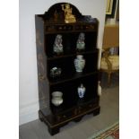 EDWARDIAN LACQUERED WATERFALL BOOKCASE