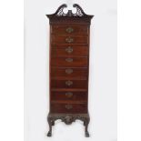 IRISH MAHOGANY SECRETAIRE TALLBOY