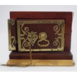 18TH-CENTURY BOX LOCK MAHOGANY AND BRASS MOUNTED