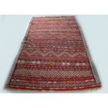 EARLY 20TH-CENTURY TRIBAL POLYCHROME CARPET - WITHDRAWN