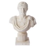 CLASSICAL CARVED WOOD BUST OF A CAESAR