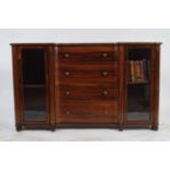 REGENCY PERIOD ROSEWOOD & BRASS INLAID BOOKCASE