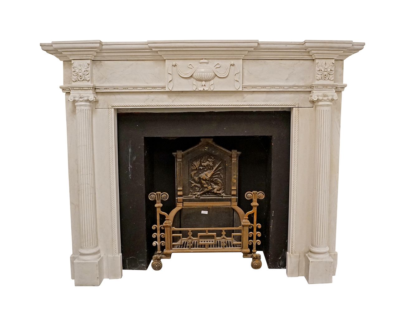 LARGE NEO-CLASSICAL MARBLE CHIMNEY PIECE