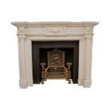 LARGE NEO-CLASSICAL MARBLE CHIMNEY PIECE
