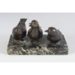 19TH-CENTURY GROUP OF BRONZE BIRDS