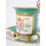 19TH-CENTURY PORCELAIN CABINET CUP & SAUCER