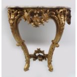 18TH-CENTURY CARVED GILTWOOD CONSOLE TABLE