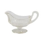 19TH-CENTURY CUT GLASS SAUCE BOAT