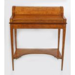 EDWARDIAN SATINWOOD AND MARQUETRY WRITING DESK