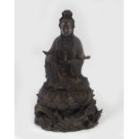 CHINESE QING BRONZE GUANYIN