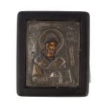 RUSSIAN SILVER & PAINTED ICON